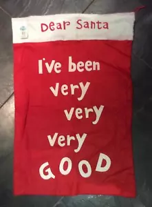 Weihnachts Nikolaus Sack 80 cm "Ich war sehr sehr sehr gut" Kinder Geschenktüte - Bild 1 von 1