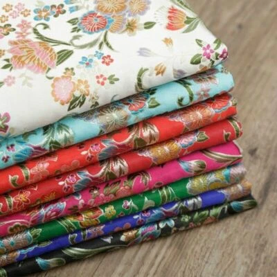 Chinese Damask Fabric Butterfly Orchid Jacquard Brocade Qipao Cloth By Metre - Image 1 of 4