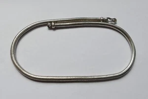 Halskette Schlangenkette massiv Indien Silber Vintage 70er necklace silver - Bild 1 von 4