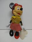 Vintage Walt Disney Minnie Mouse Plastic Doll Toy Made In Hong Kong