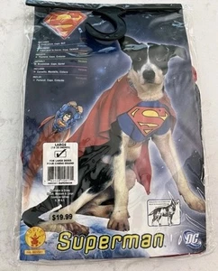 Dog Costume DC Comics Superman 3 Piece Set Size Large (18”-20”) New In Pkg. #2 - Picture 1 of 2