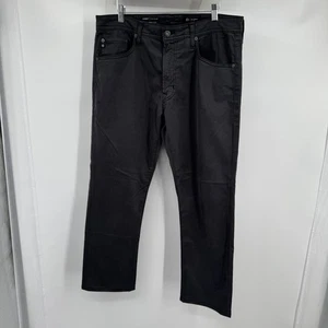 AG Everett SUD Jeans Mens 34x27 Dark Gray Slim Straight Sateen Stretch Denim - Picture 1 of 11