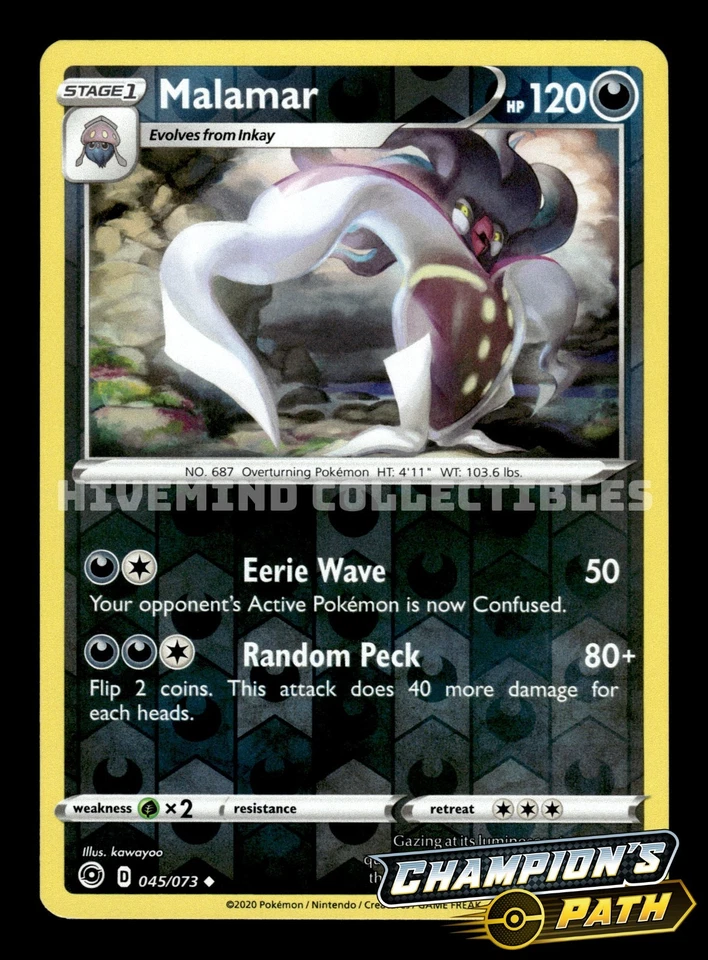 Malamar 45/73 Reverse Holo Champions Path Pokémon Card - Image 1 of 1