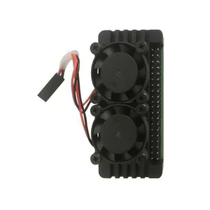 Aluminum Heatsink Case Shell With Double Cooling Fans For Raspberry Pi Zero 2W - Afbeelding 1 van 4