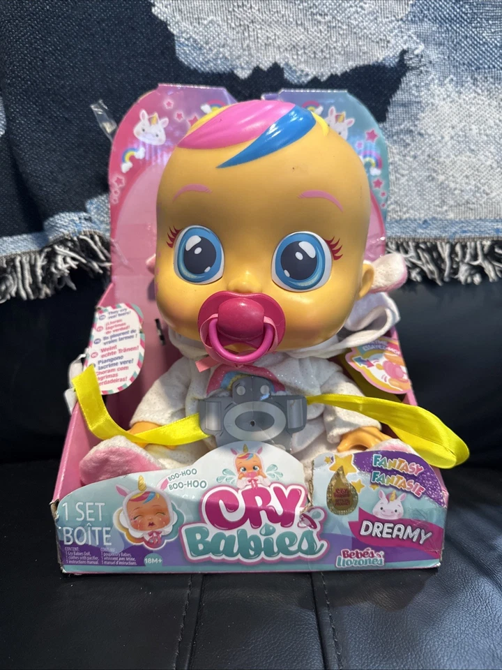 Cry Babies Dreamy Baby Doll Pink Hear Unicorn