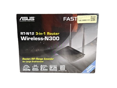 ASUS RT-N12 Wireless-N 300Mbps Antenna 3-in-1 Router/AP/Range Extender - Image 1 of 4