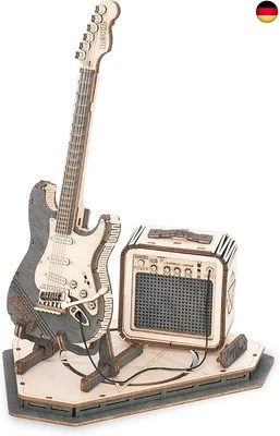 BESUCHE DEN ROKR-STORE ROKR 3D Puzzle Holz Holzmodelle Bausätze Erwachsene Holzpuzzle Gitarre Modell