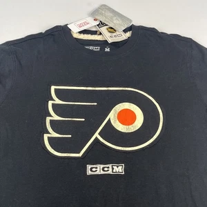 Nueva Camisa De Colección Philadelphia Flyers Talla Mediana Negra Manga Larga CCM NHL Hockey - Imagen 1 de 18