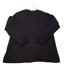 Camiseta Scott Barber Para Hombres Negra Manga Larga Algodón Pima Cuello Redondo L Básica Informal - Imagen 1 de 4