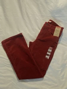 Levi’s 725 High Rise Bootcut Corduroy Pants Jeans Women Burgundy Wine Red 27x30 - Picture 1 of 10