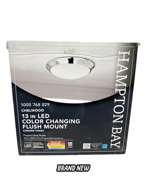 Hampton Bay IYG8011L-4/CR Chelwood 13 pulgadas Montaje empotrado LED seleccionable cromado Foto 1 de 4