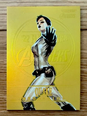 2022 Fleer Ultra Avengers Gold Medallion - QUAKE M-35 Mint Chase Card! /200 - Image 1 of 3