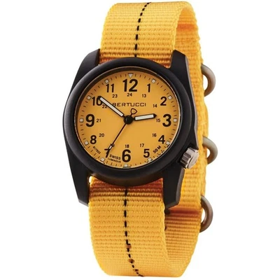 BERTUCCI DX3 Plus Watch Pro Yellow Dial & Yellow w Black Dash Line Band and Case - Image 1 of 4