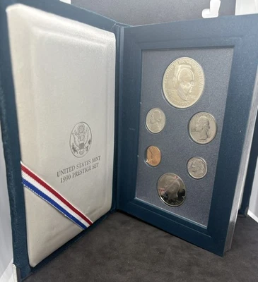 1990 Prestige Proof Set 90% Silver Eisenhower Comm Dollar U.S. Mint. - Image 1 of 4