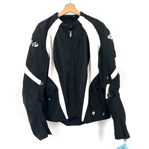 NEW Joe Rocket Lotus 2.0 motorcycle riding jacket black white turtle shell XL - Picture 1 of 23