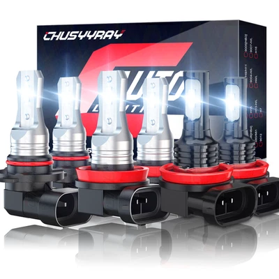 For Toyota Prius V 2013-2018 Combo LED Headlight High Low Beam Fog Light Bulbs - Image 1 of 4