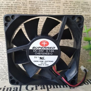 1 pcs New SUPERRED CHB7024EB-O DC24V 0.14A 2 Pin inverter cooling fan#QW - Picture 1 of 3