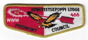 Boy Scout OA 466 Hungteetsepoppi Lodge 50th Anniversary Flap - Picture 1 of 1