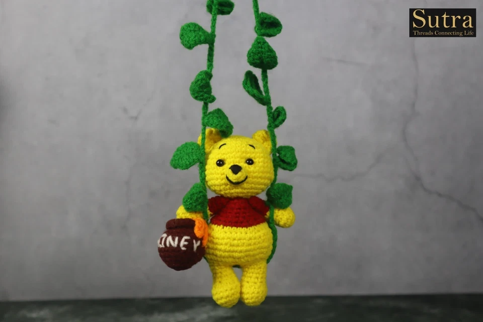 Winnie The Pooh Crochet Stuffed Soft Toy Gift for Baby Girl & Boy - Image 1 of 4