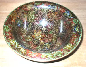 Vintage, 9"W chinesische Cloisonne große Schüssel, kostenloser Versand - Bild 1 von 2