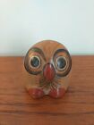 Delightful Vintage Mexican Pottery Owl Figurine Signed Mexico 