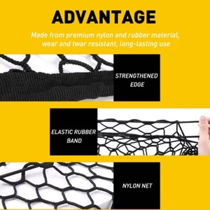 Car Accessories Trunk Cargo Net Envelope Style Universal Car Interior Bag Hook - Picture 1 of 14