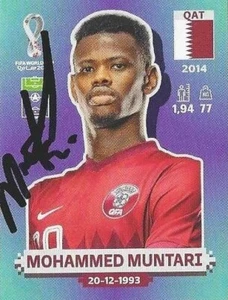 Mohammed Muntari Qatar Panini Signed Sticker World Cup 2022 - Original Autograph - Zdjęcie 1 z 2