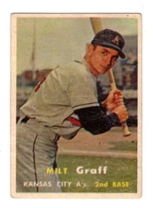 1957 Topps Milt Graff Kansas City Athletics #369 - Imagen 1 de 1