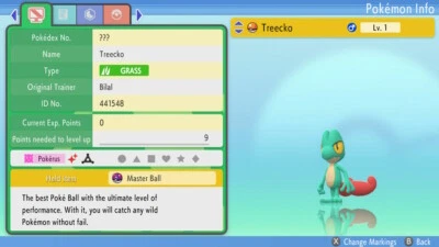 ULTRA SHINY 6IV Treecko HA Pokemon Brilliant Diamond Shining Pearl Fast Trade