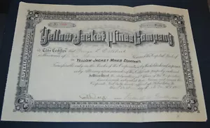 Giacca gialla Società delle miniere 1915 certificato di magazzino - Arizona - Foto 1 di 1