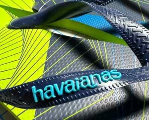 Havaianas TREND Men Flip Flops US 9/10M Lemon Lime Citrus Green Blue 11/12 Woman - Picture 1 of 4
