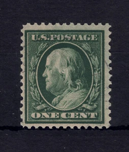 US Scott # 357, USED / F - VF / Perf 12 1¢ Franklin on Blue Paper! SCV $160.00 - Picture 1 of 2