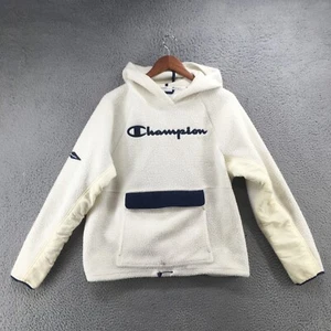 Champion Hoodie Sweater Womens L Multicolor White Fleece Pullover Long Sleeve - Picture 1 of 20