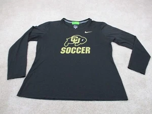Colorado Buffaloes Nike Shirt Top Womens Large L Black Soccer CU Boulder - Picture 1 of 13