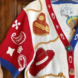 Western Style Motif Sweater -Size Large - Picture 1 of 11