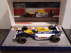 1/18 Minichamps F1 Alain Prost Williams FW15C 1993 world champion gift box - Picture 1 of 5