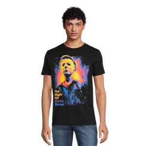 Halloween Movie THE NIGHT HE CAME HOME BLack GRapic TShirt NWT - Picture 1 of 3