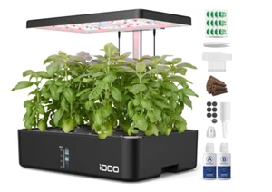 Indoor LED Hydroponic 12-Pod Herb Garden Grow System - Picture 1 of 4