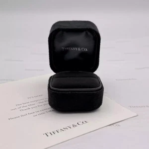 Tiffany & Co. Gift Packaging Iconic Engagement Ring Black Velvet Box - Picture 1 of 2