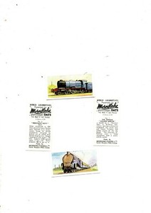 WORLD LOCOMOTIVES BY MORNFLAKE (MORNING FOODS) FULL SET 25 CARDS 1954 ISSUE EX+