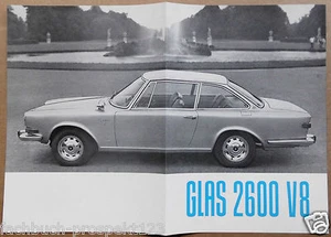GLAS 2600 V8  PROSPEKT 1965 DINGOLFING BAYERN BMW OLDTIMER SAMMLER - Bild 1 von 2