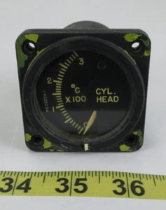 Lewis Aviation Cylinder Head Temperature Temp Indicator Gauge 0-300°C - Bild 1 von 12
