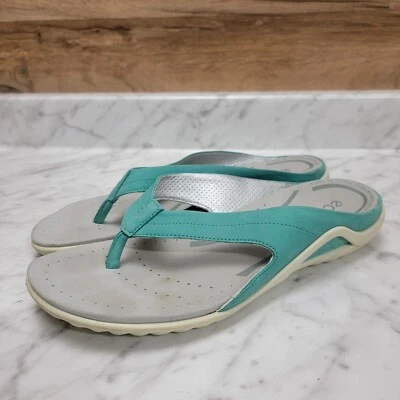 Sandalias chanclas para mujer talla 10 EU 41 ecco Vibration II verde azulado blanco Foto 1 de 4