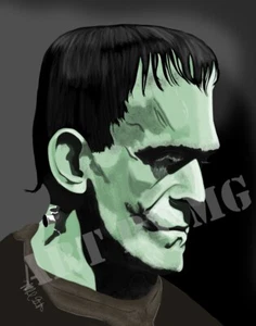 Universal Monsters Frankenstein hochwertiger Kunstdruck 11x14 - Bild 1 von 1