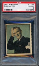 1951 Berk Ross Ice Skating #2-17 Dick Button PSA 6