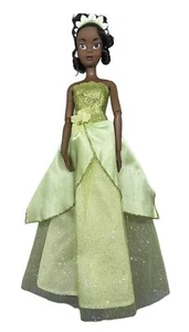 Disney Princess Tiana Doll In Green Glitter Dress With Flower Accent 11.5" READ - Picture 1 of 8