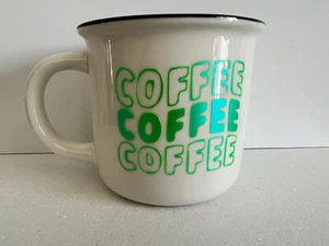 Coffee Theme~ Coffee Coffee Coffee Custom Pastel White Cream Ceramic Mug Cup - Imagen 1 de 2