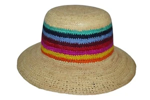 Paul Smith Mainline Swirl Straw Natural Crocheted Hat “M" Womens Brand New - Picture 1 of 5