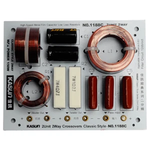 2pcs 150W 2 Way 2 Unit Crossovers Hi-Fi Speaker Frequency Divider Filter 1188C - Picture 1 of 1