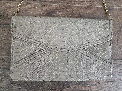 De Colección Aldo Imitación Cuero Piel de Serpiente Cartera Bolso de Hombro Bolso sin asas 11" X 7" Correa de Cadena Foto 1 de 4